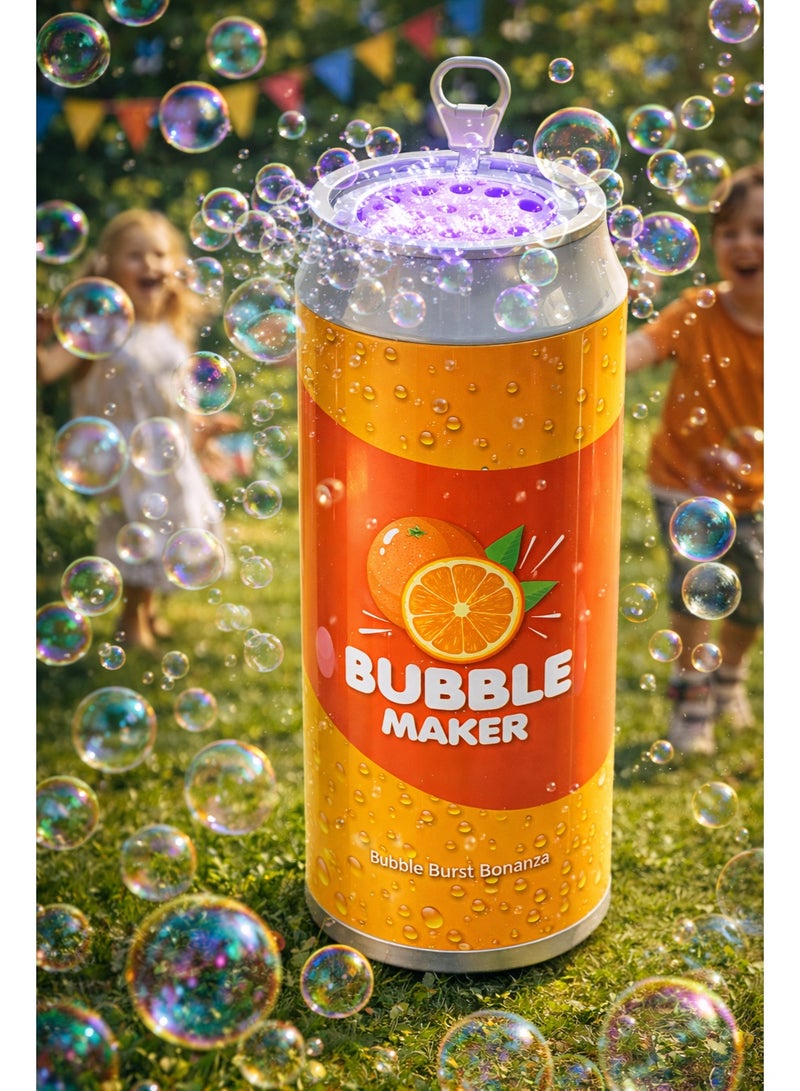 Coke Bubble Maker Automatic Bubble Machine for Kids – Cola Can Design Rechargeable Bubble Blaster Toy with 12 Bubble Holes, One Click to Bubble, 360° Leak Proof, Purple LED Light – Outdoor Party Garden Birthday Gift for Children Ages 3+ - Image 2